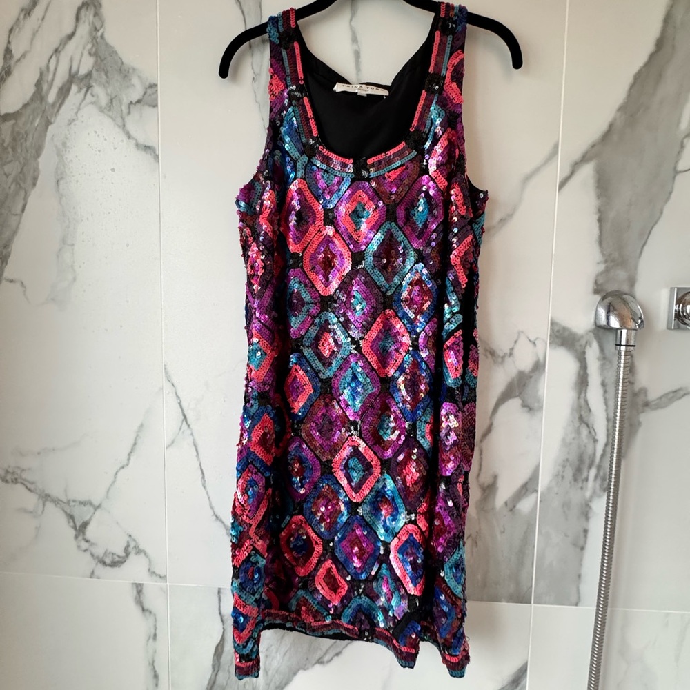 Trina Turk Vibrant Sequin Mini Dress